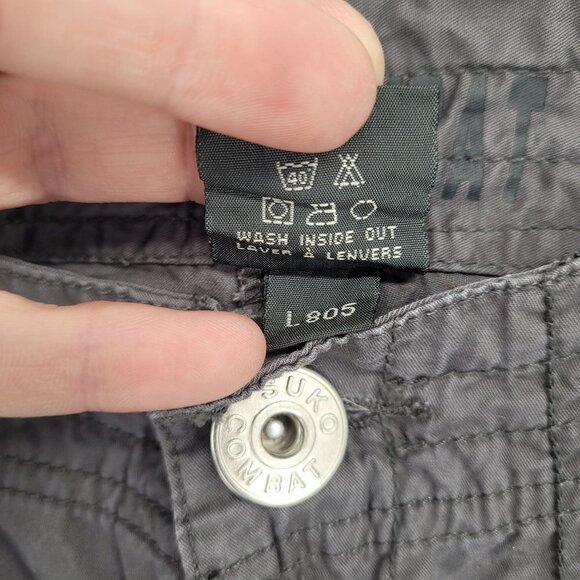 Suko combat womens 3 gray hiking cargo pants cinch hems 100% Cotton - Picture 5 of 7